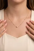 14 Ayar Altın İnci Kolye INCI0001, one size