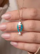 14 Ayar Altın Balık Kolye