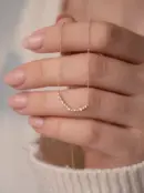 14 Ayar Altın Sıralı Taş Kolye