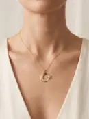 14 Ayar Altın Ayyıldız Kolye