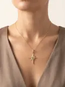 Altın Kutup Yıldızı Kolye Ucu KUC0135, one size