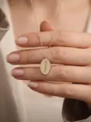 14 Ayar Altın Elif Kolye