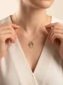 14 Ayar Altın Taşlı Anne Çocuk Kolye
